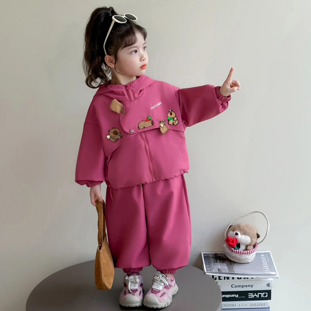 女童秋装套装2025新款幼儿园潮款小童女宝宝春秋季洋气休闲两件套