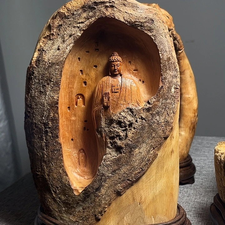 白***卿荔枝木佛工艺品香炉