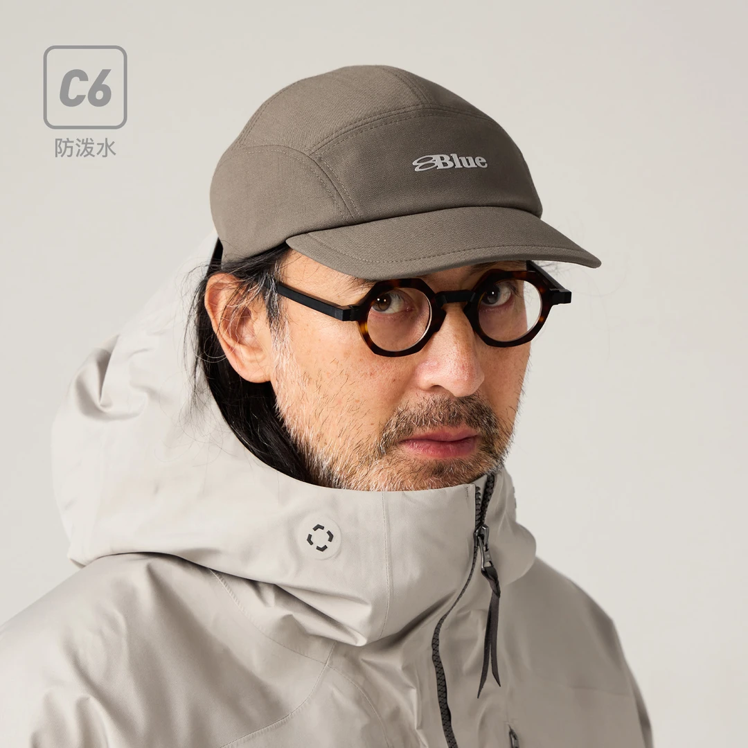 蓝岐BLUE MONTE户外徒步羊毛拼接棒球帽防泼水保暖五片鸭舌帽子男