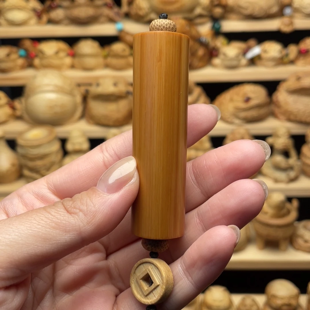 竹雕工艺实心竹手把件