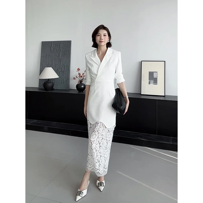 歌剧魅影」秋日省心穿搭法式轻奢拼接蕾丝连衣裙HBZC622094 nnassa