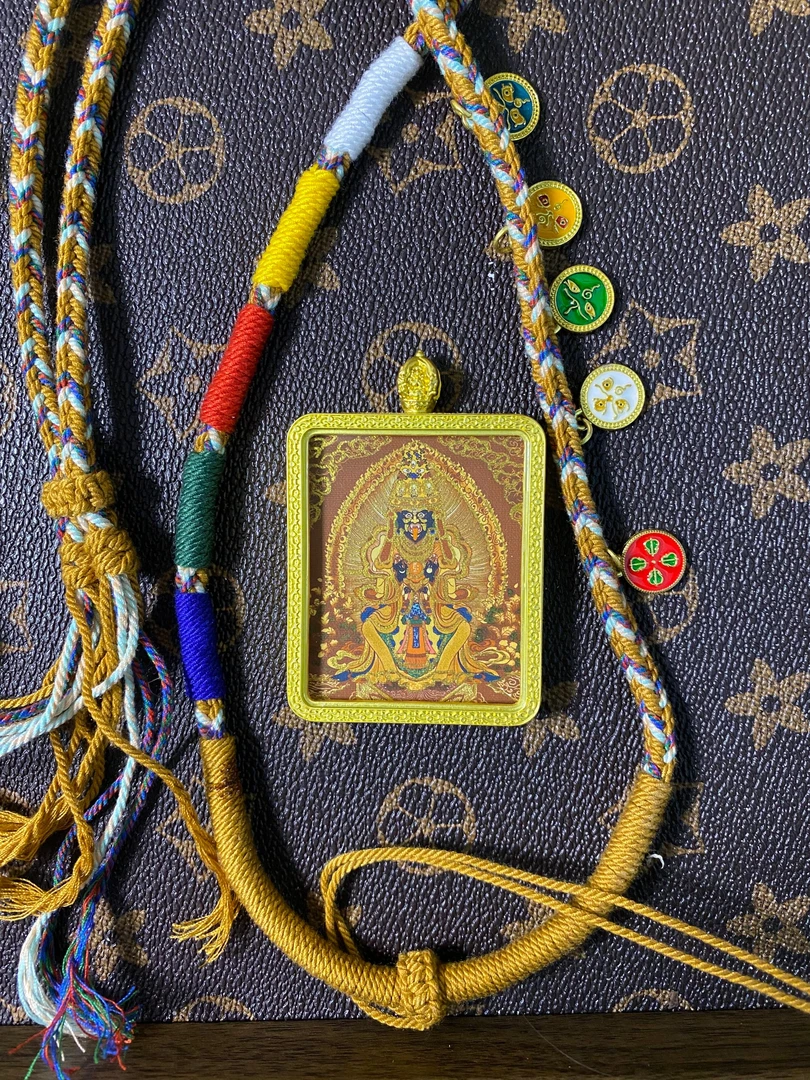 阿尼陀佛与扎基拉姆金身，生财转运守护双面唐卡