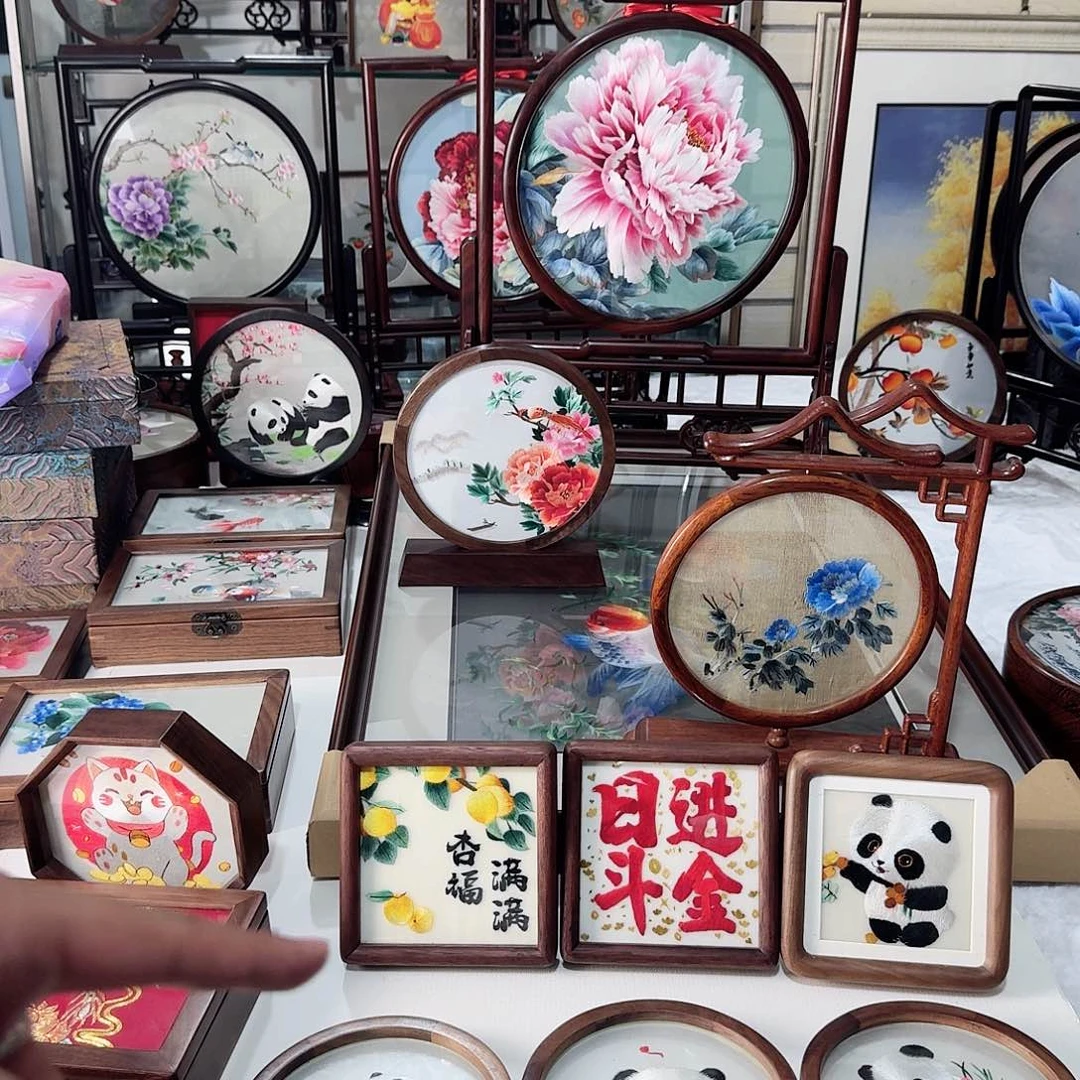 织绣苏绣小摆台赔本出