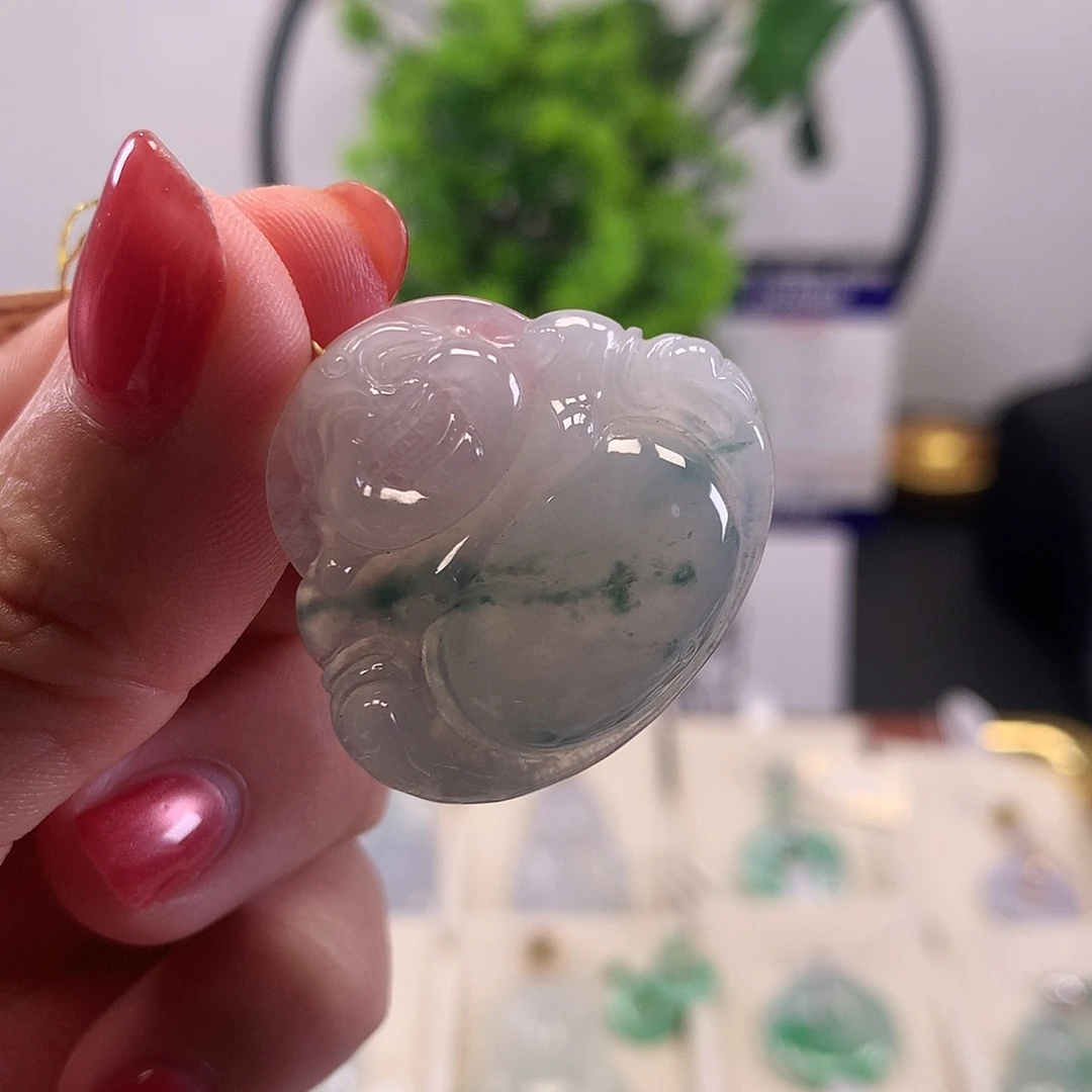 翡翠未镶嵌颈饰天然翡翠A货佛公