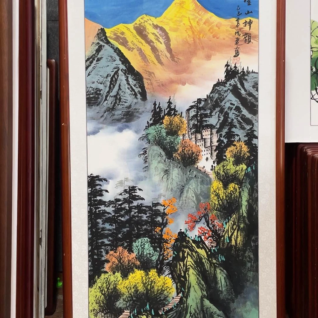 国画带框尺寸63*123厘米