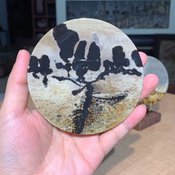 ，广西国画石摆件，收藏观赏