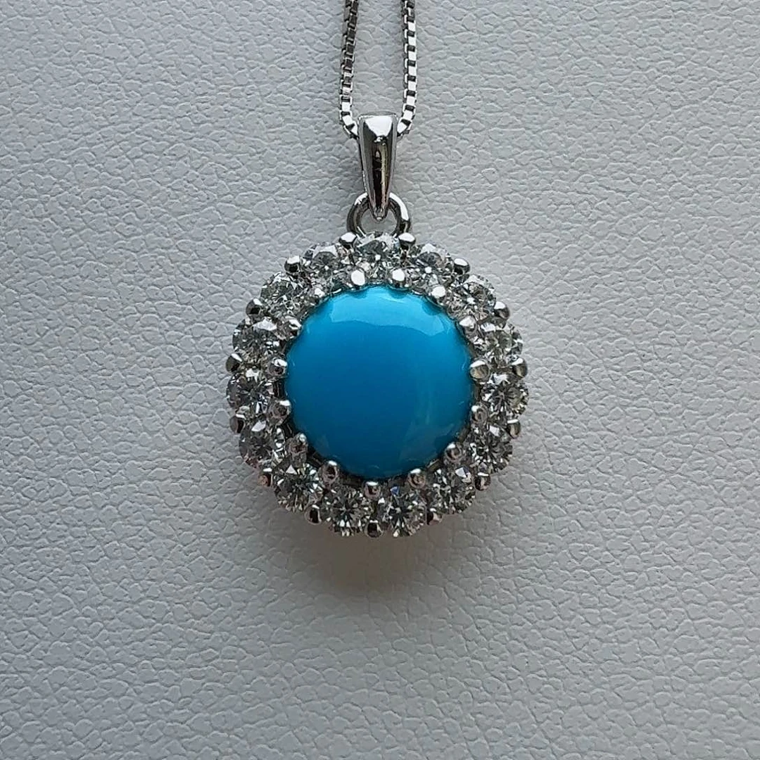 绿松石珠宝奇石银S925镶嵌