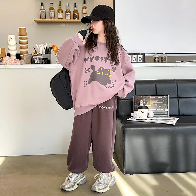 女童套装秋装2025新款洋气儿童春秋季超好看卫衣儿童时髦两件套潮
