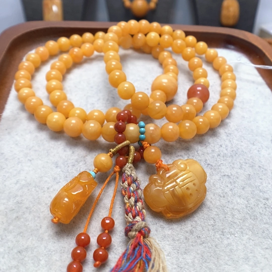 蜜蜡未镶嵌手串蜜蜡