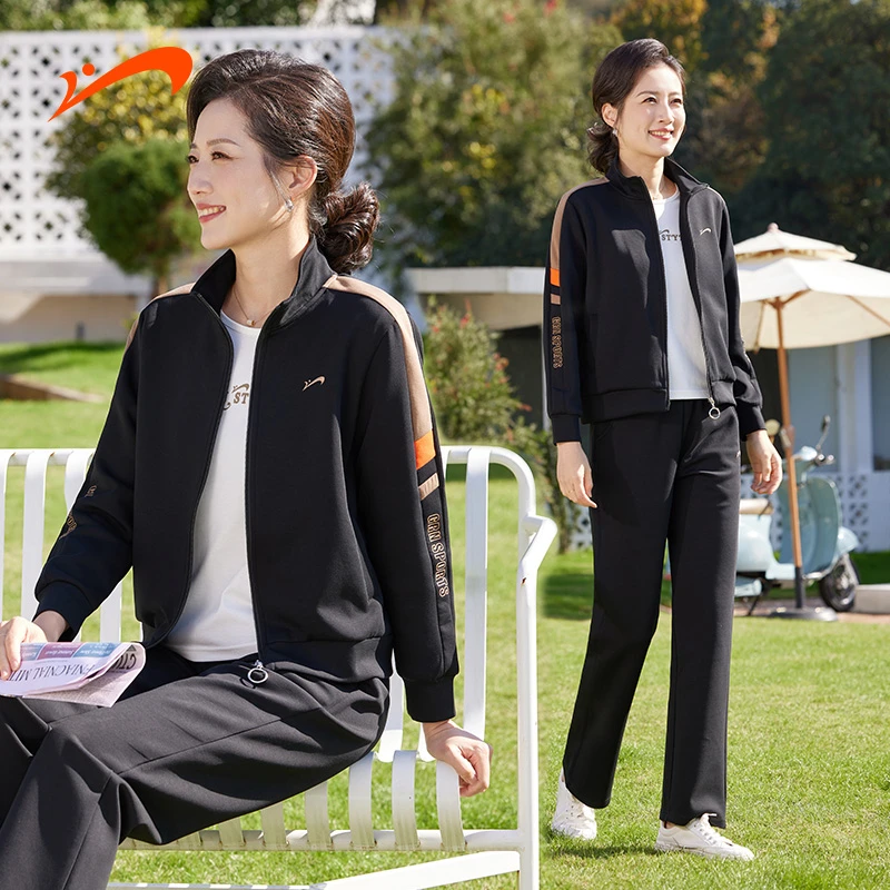 贵人鸟【春季套装】年轻中老年妈妈装女士运动减龄套装显瘦气质贵气