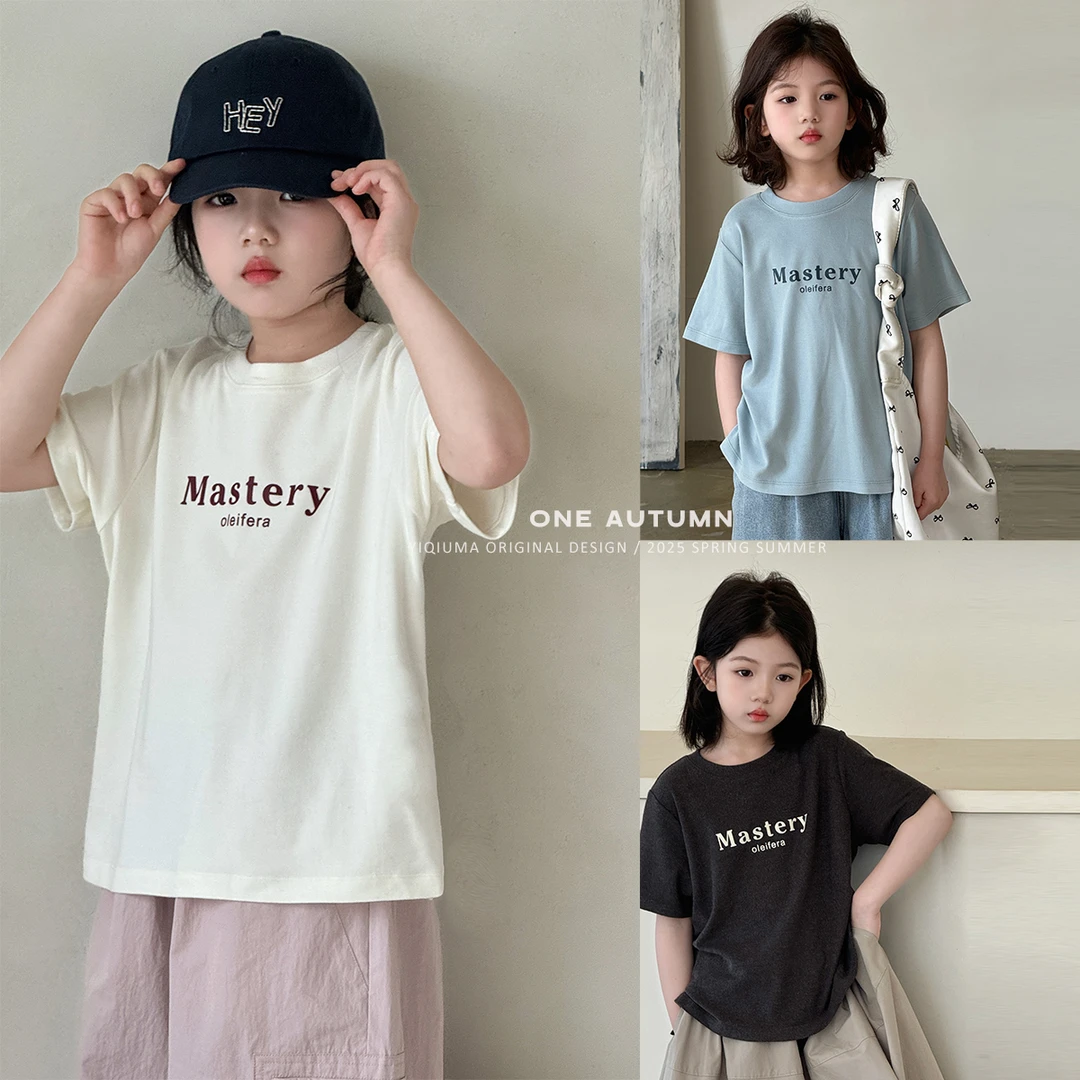 现货「壹秋.ONE AUTUMN」【脱颖而出】印花磨毛短袖T恤女童春【GC260】