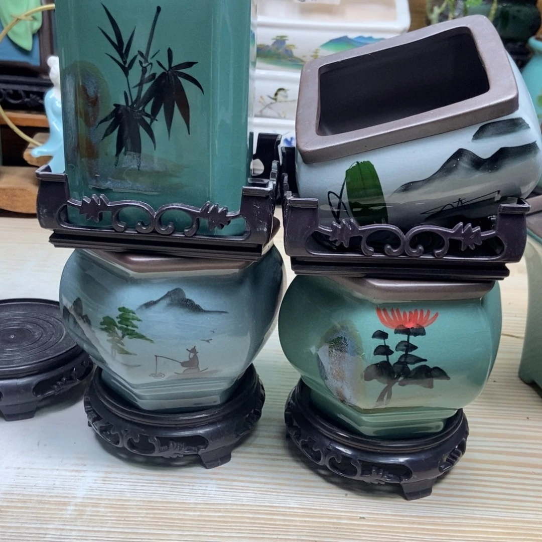 瓷片陶瓷花盆陶瓷艺术