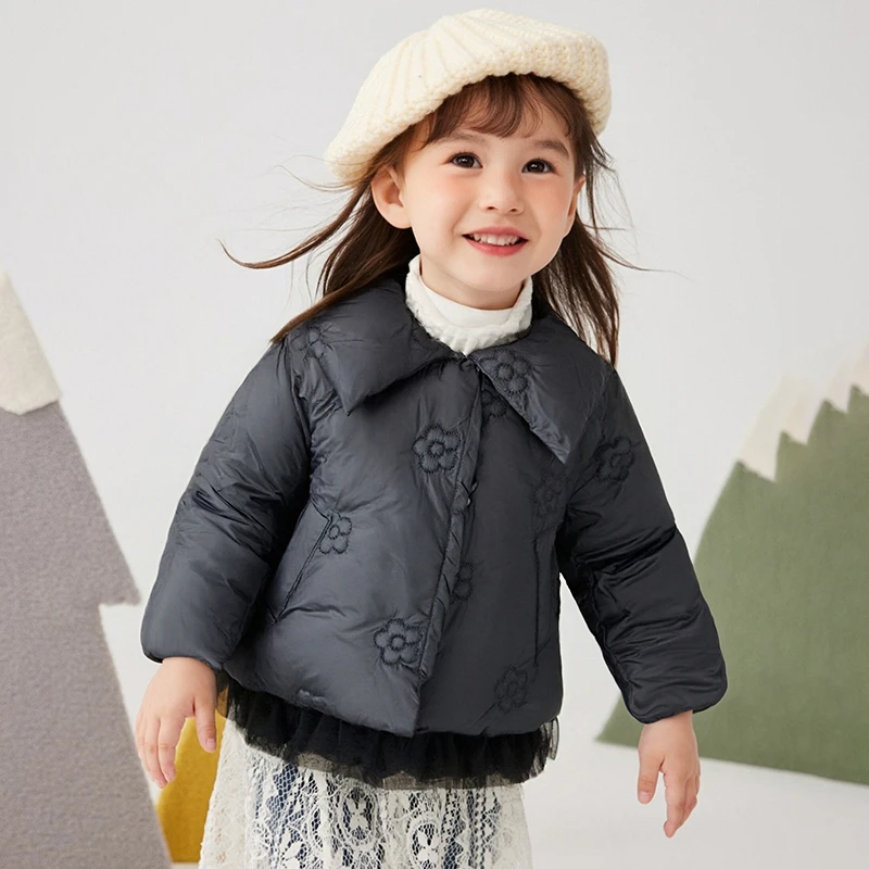 假两件卫衣拼接外套#34082222中小童女童外套加厚保暖羽绒服