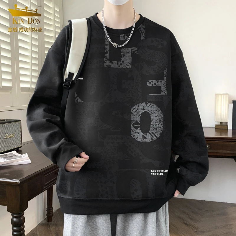 KIN DON/金盾青少年春秋季大码卫衣2025新款初中生宽松运动长袖男