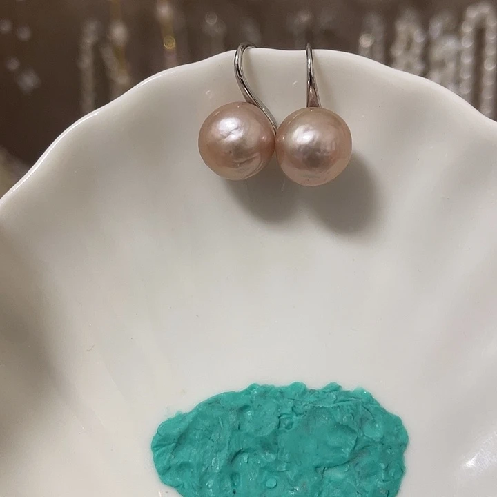 淡水珍珠耳饰合金11-11.5