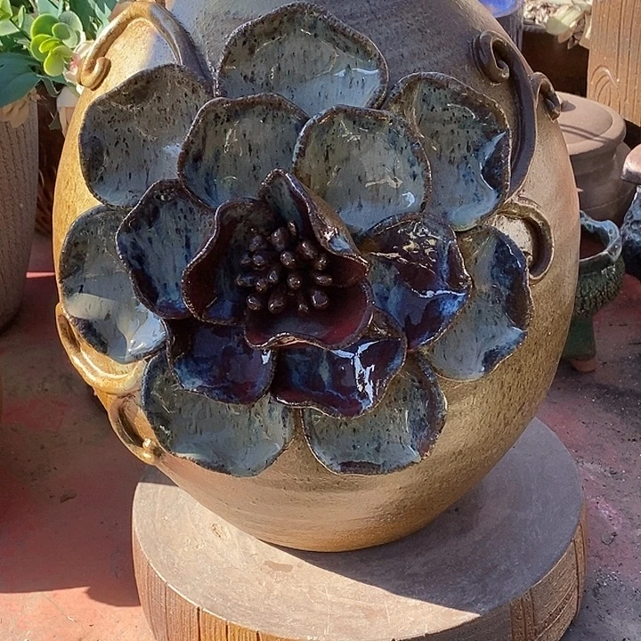 花盆紫砂口10高度34无孔