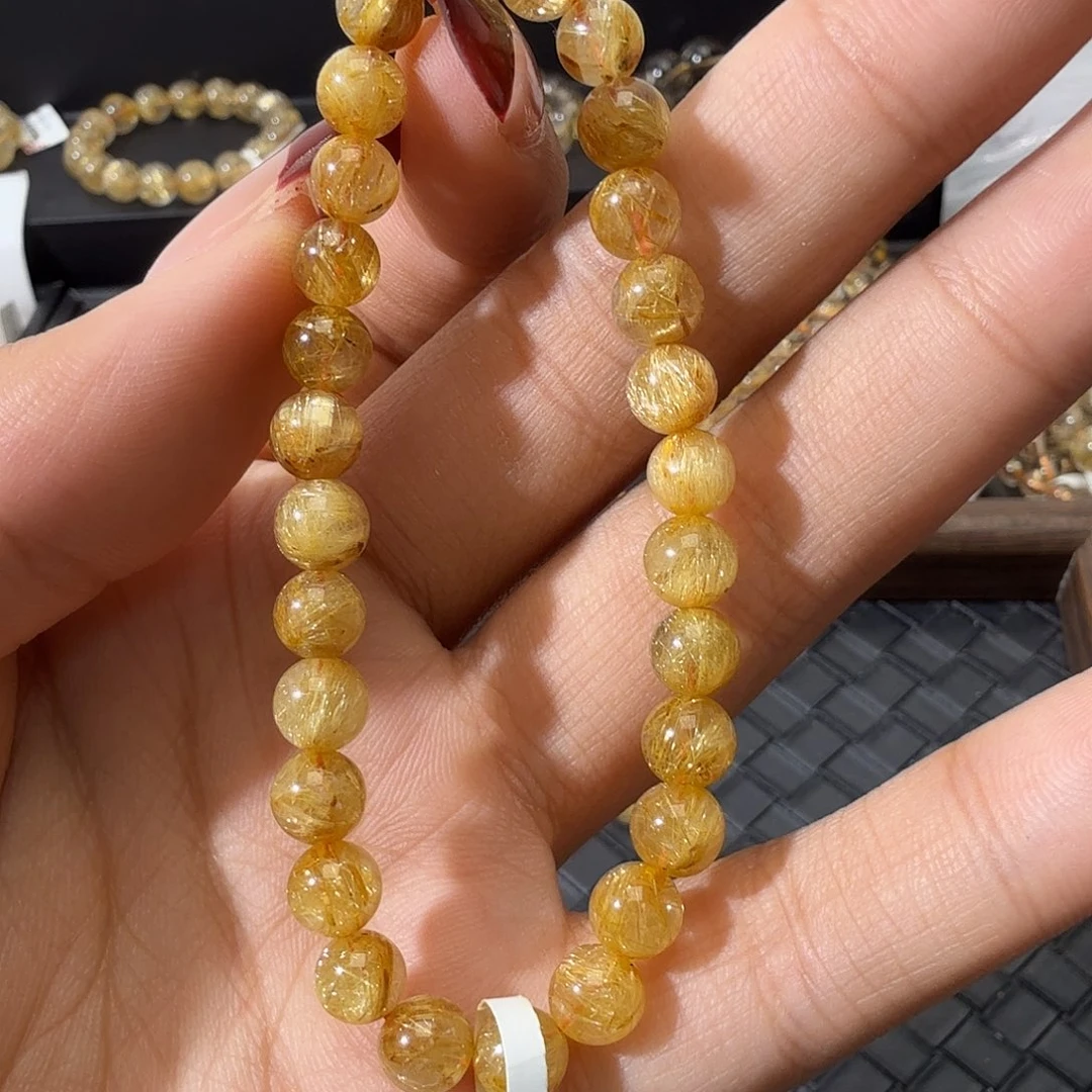 发晶未镶嵌手链天然金发晶