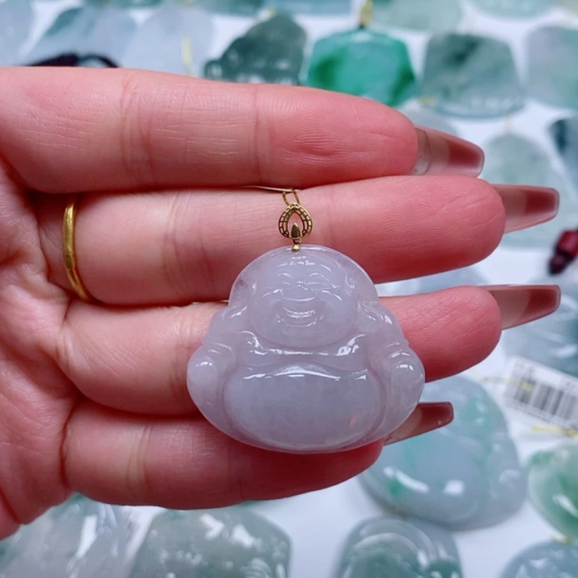 【闪购商品】颈饰18K金镶嵌翡翠翡翠佛公