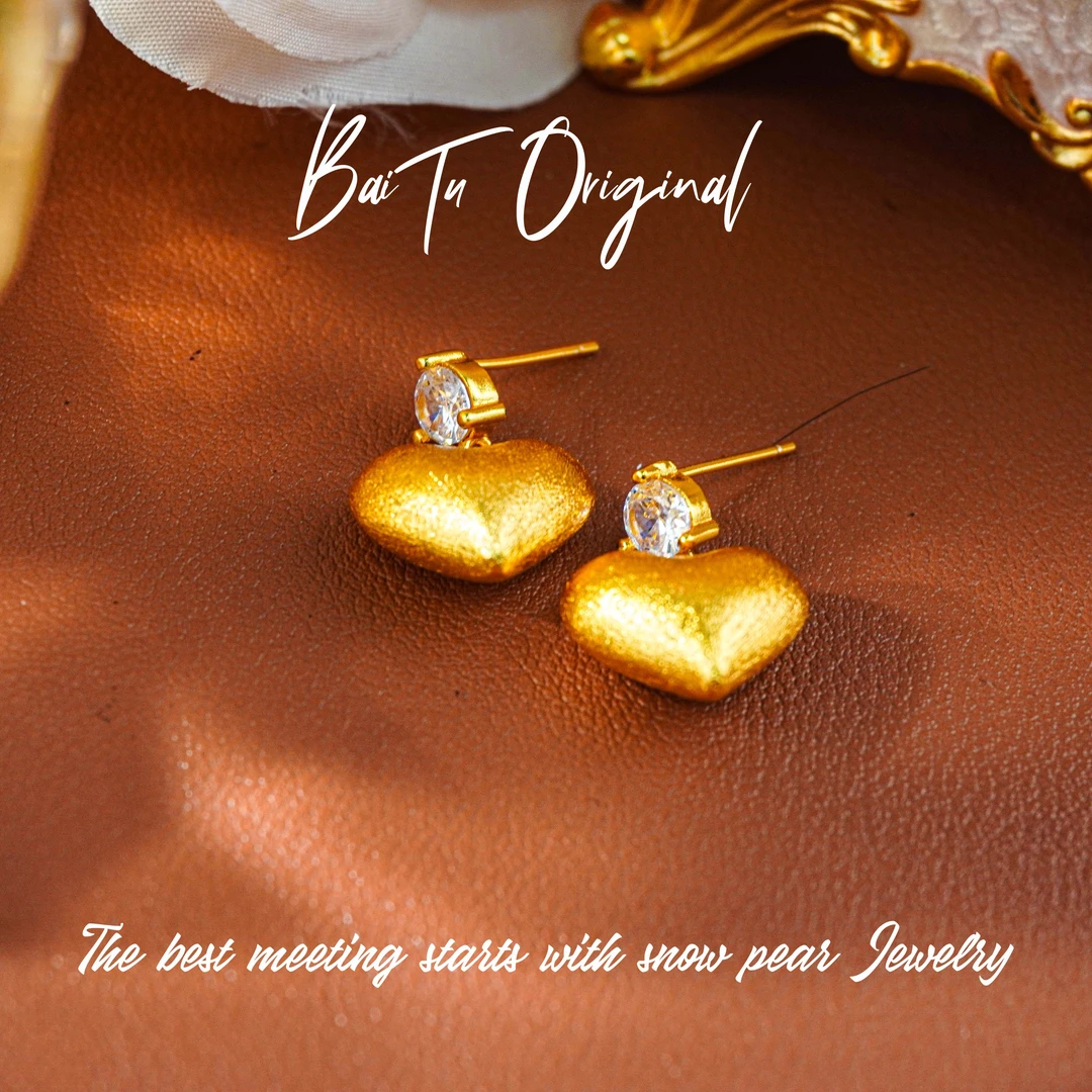 铜合金锆石耳饰 【INS · GG】铜 原创轻奢 PZE1706 耳饰·耳环