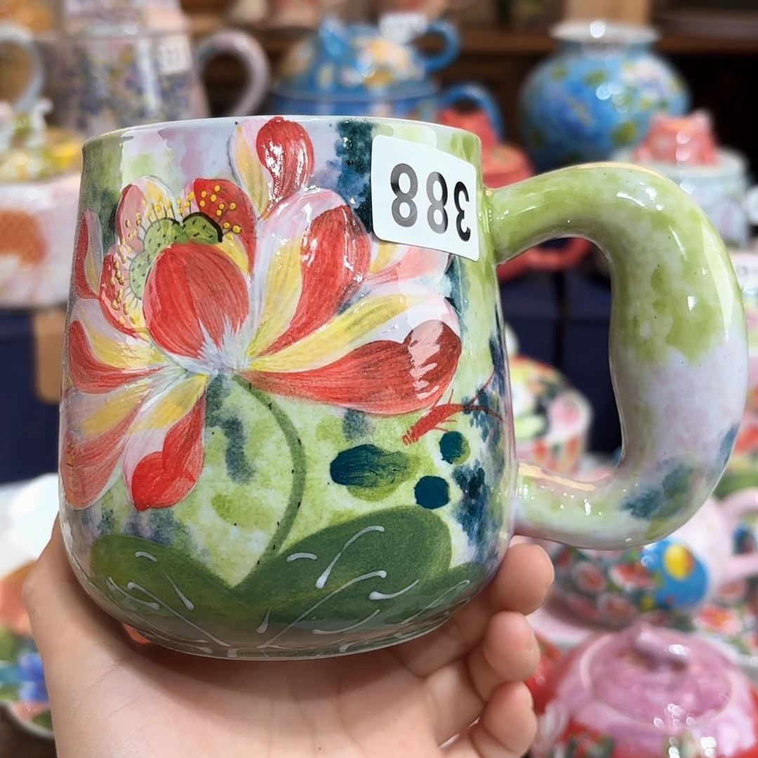 景德镇手绘高温釉下彩陶瓷茶具