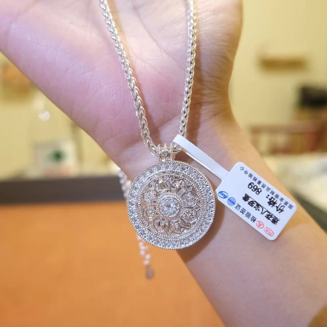 八宝罗盘莲花足银9999项链s406