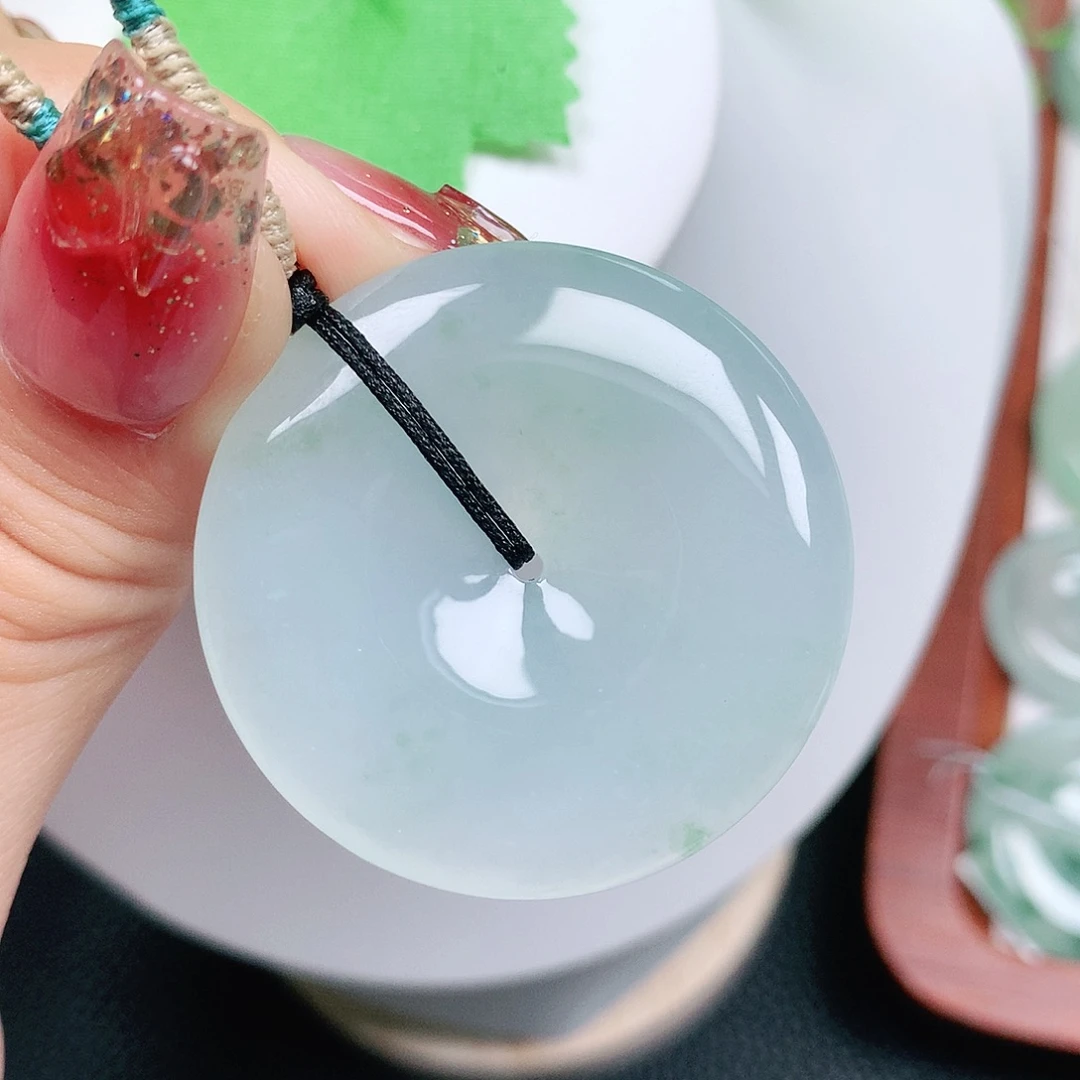 翡翠未镶嵌颈饰平安37.8-6