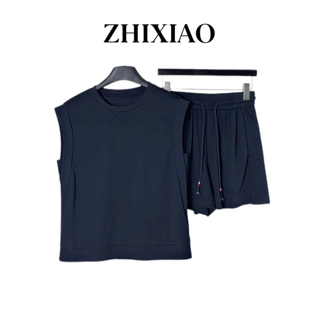 【ZHIXIAO】夏季新款：无袖圆领套装8339
