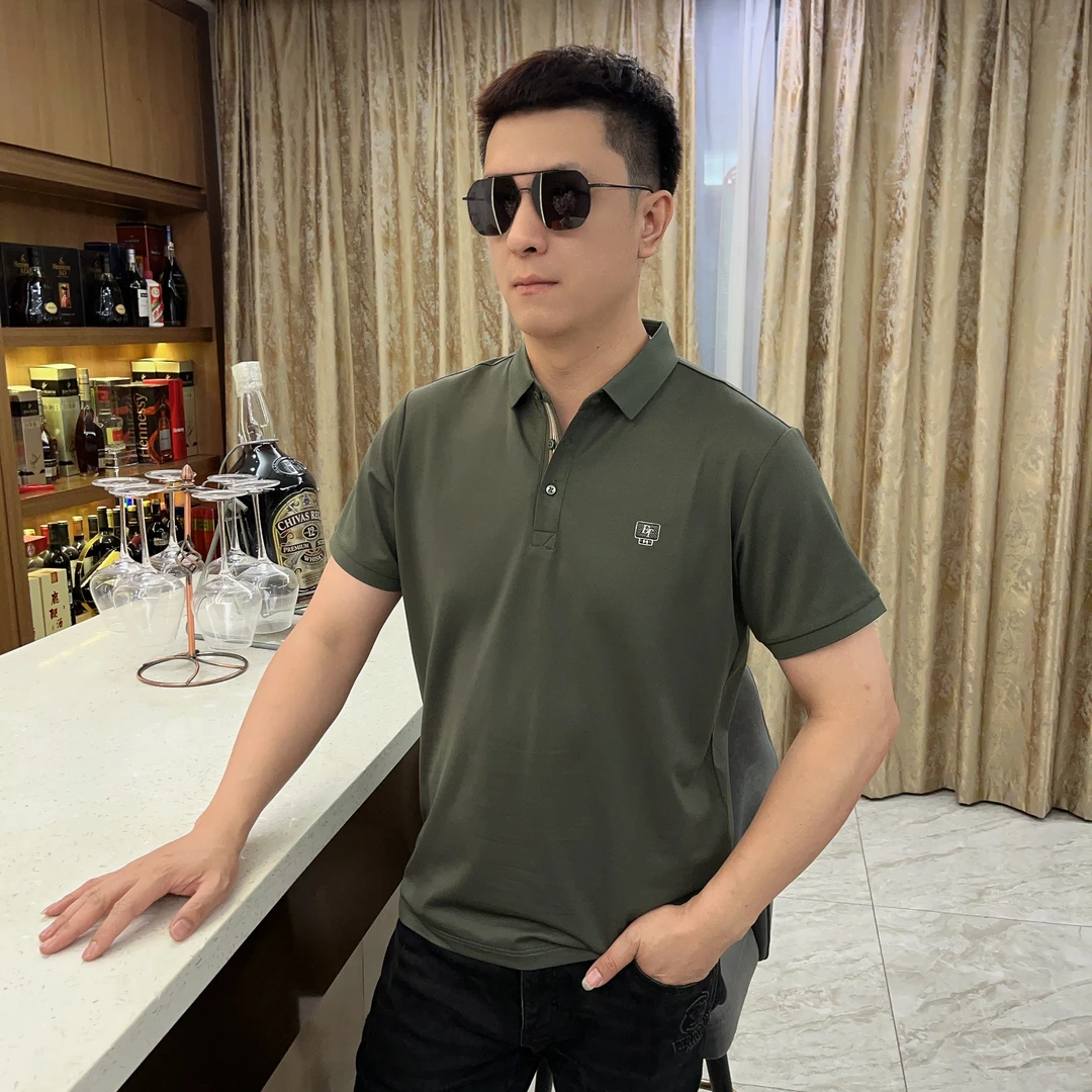 2025男士夏季欧品潮流时尚休闲百搭POLO衫短袖翻领透气700022