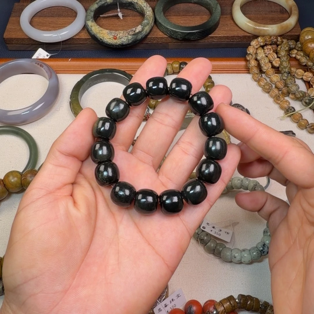 ****I岫岩河磨玉（透闪石质玉）未镶嵌手链