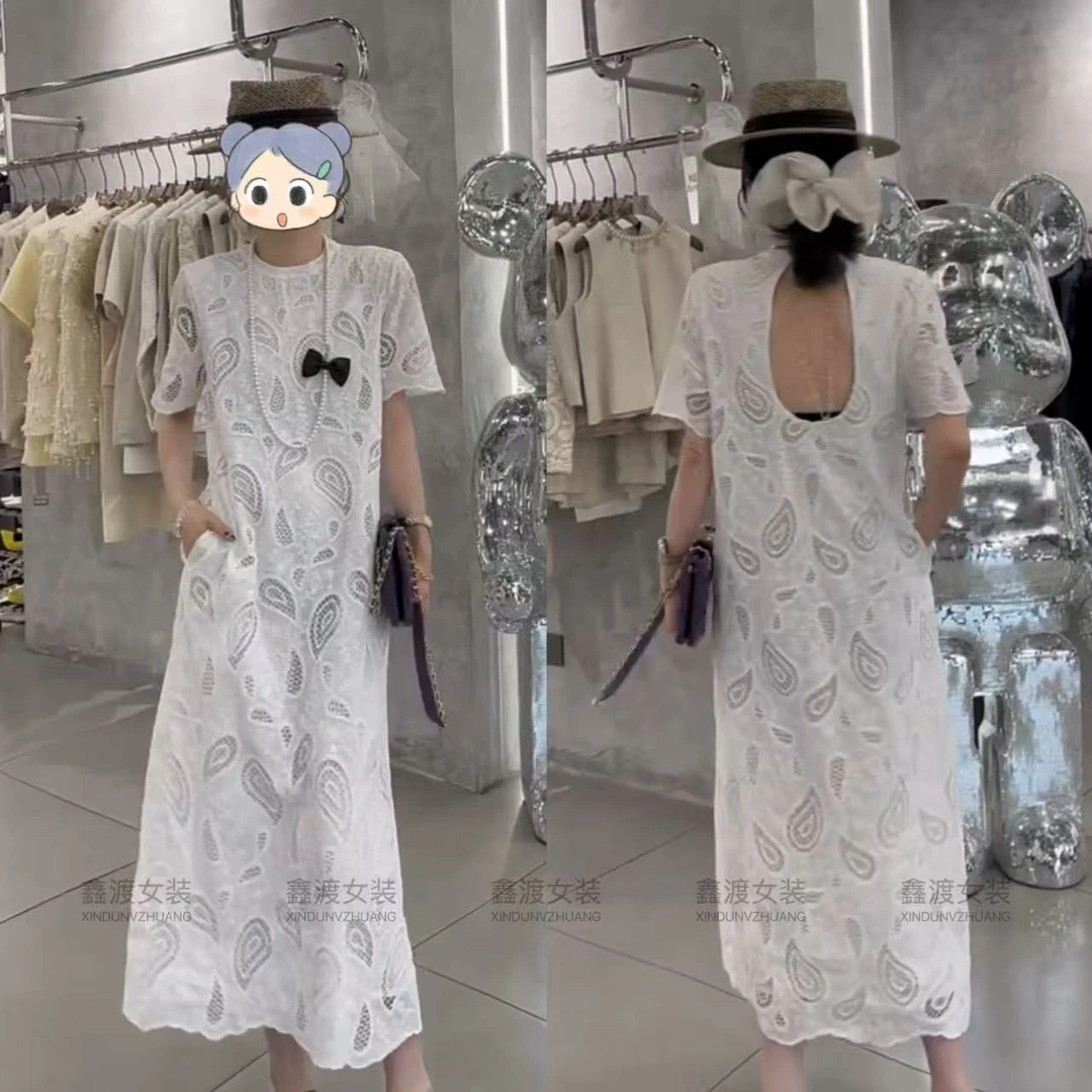 2025夏季新款时尚显瘦气质女士网红洋气连衣裙百搭款D5715