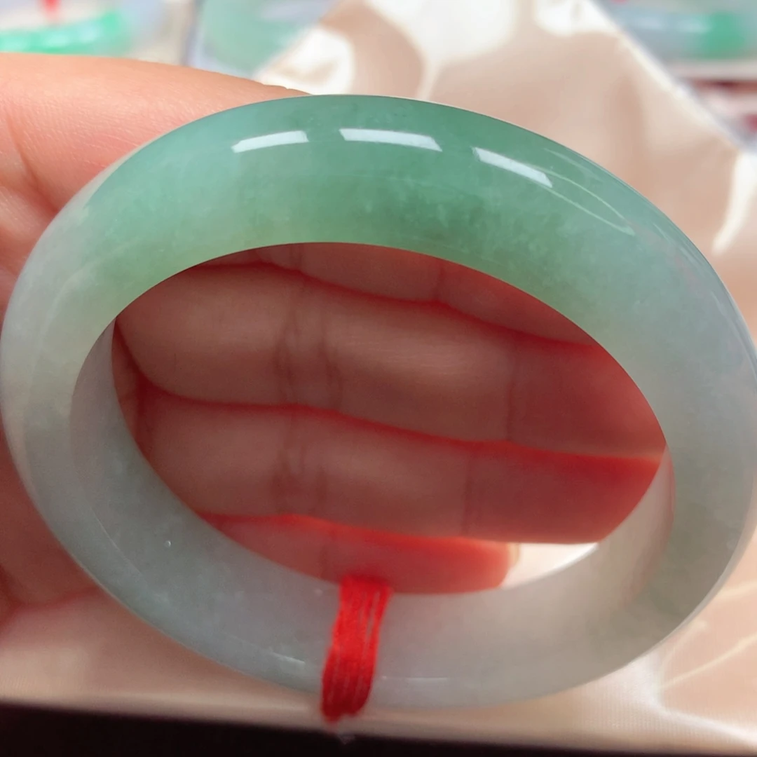 未镶嵌手镯翡翠40宽版冰绿