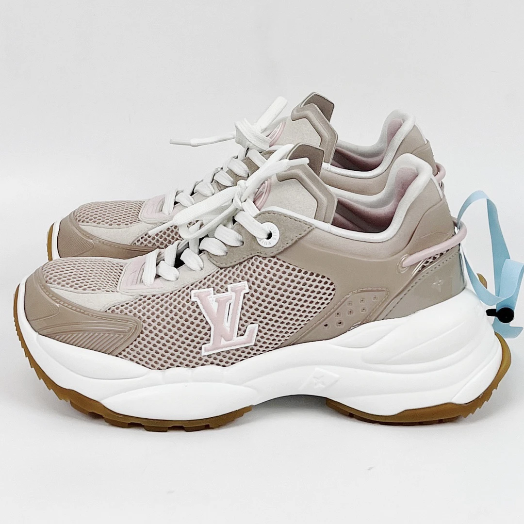 未使用 LouisVuitton/路易威登 36码 粉色logorun55运动鞋 lm3763