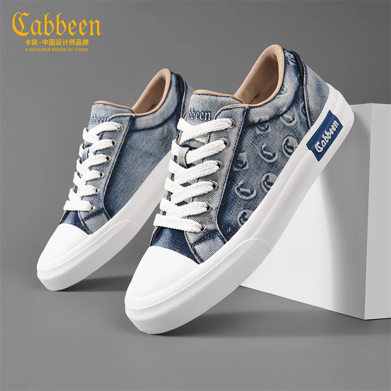 卡宾官方正品男鞋冬季新款男士休闲帆布板鞋低帮复古百搭网红潮鞋