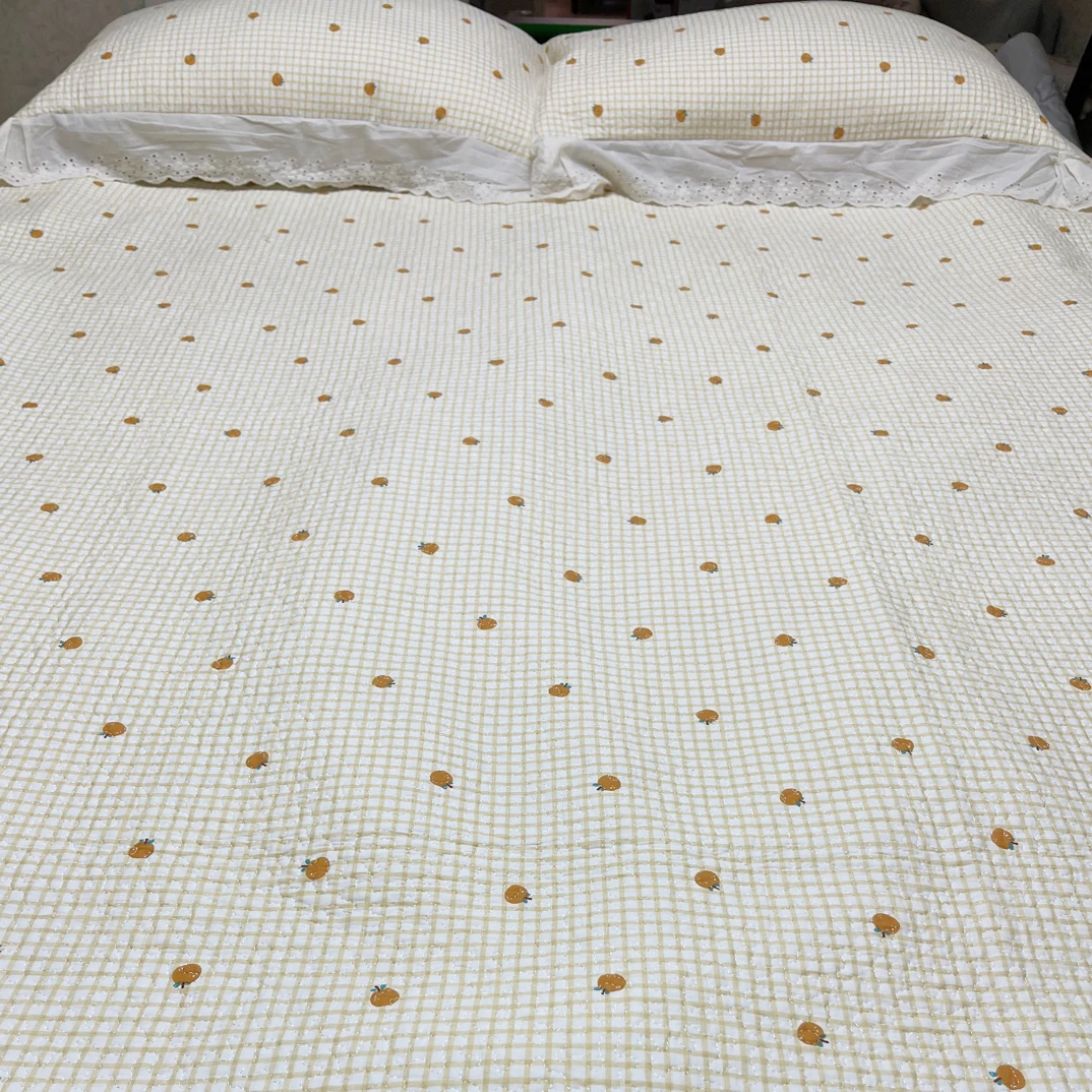 纯棉床盖三件套全棉夹棉床盖三件套防滑2025新款四季通用全棉床盖