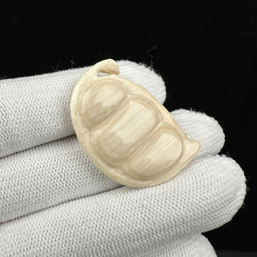 H93-31天然猛犸牙 四季发财雕刻件 23*34mm支持鉴定 假一罚四