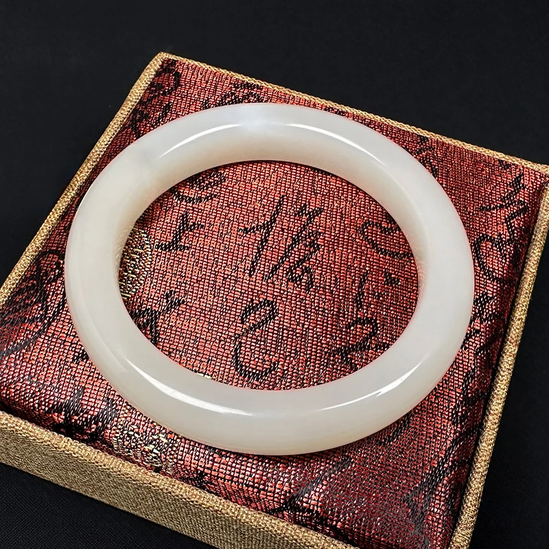 【璟宸】天然和田玉藕粉手镯