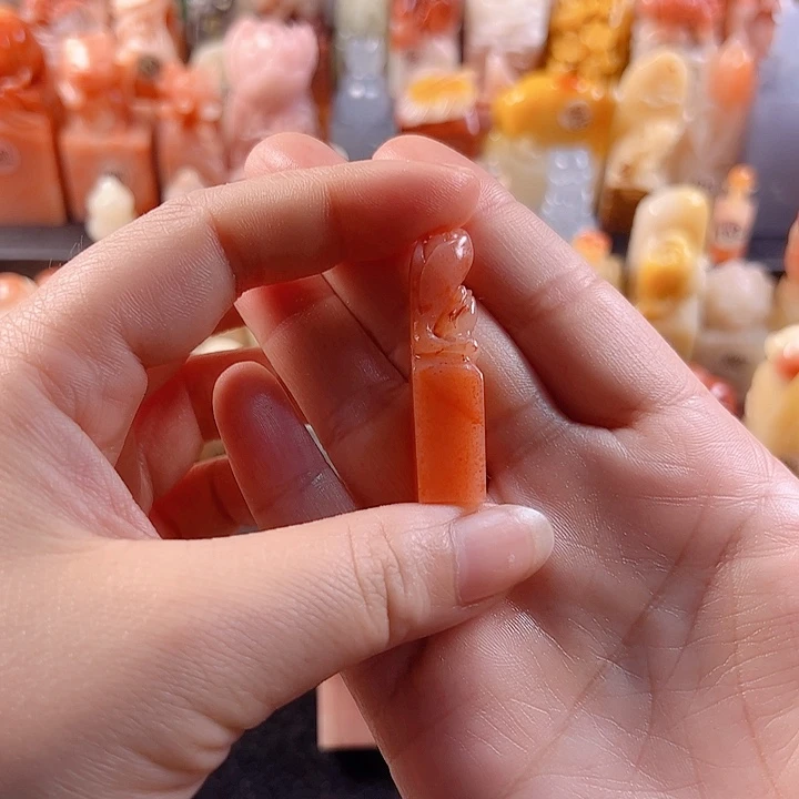 老挝石印石雪**吖手工定制0.9厘米，玉兰