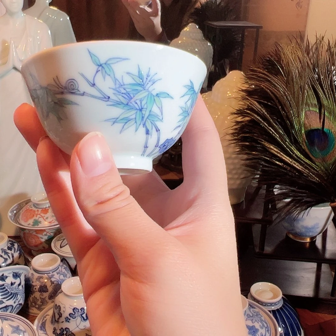 景德镇陶瓷青花主人杯