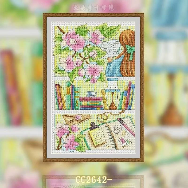 【CC2642-女孩的一天】十字绣2024新款小件线绣客厅餐厅简单