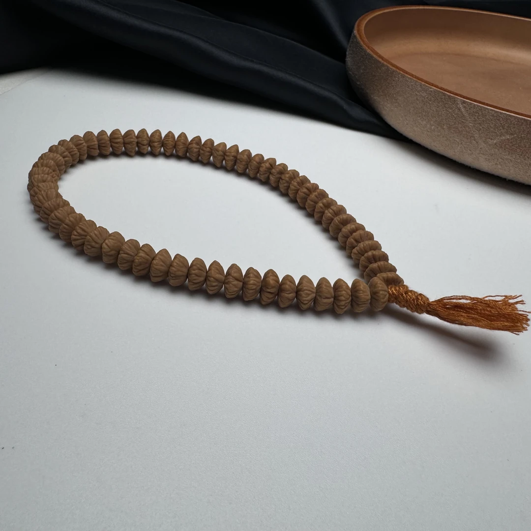 九华山金叶莲花菩提【千寻单圈】红油玉化精品级手持念珠小众文玩