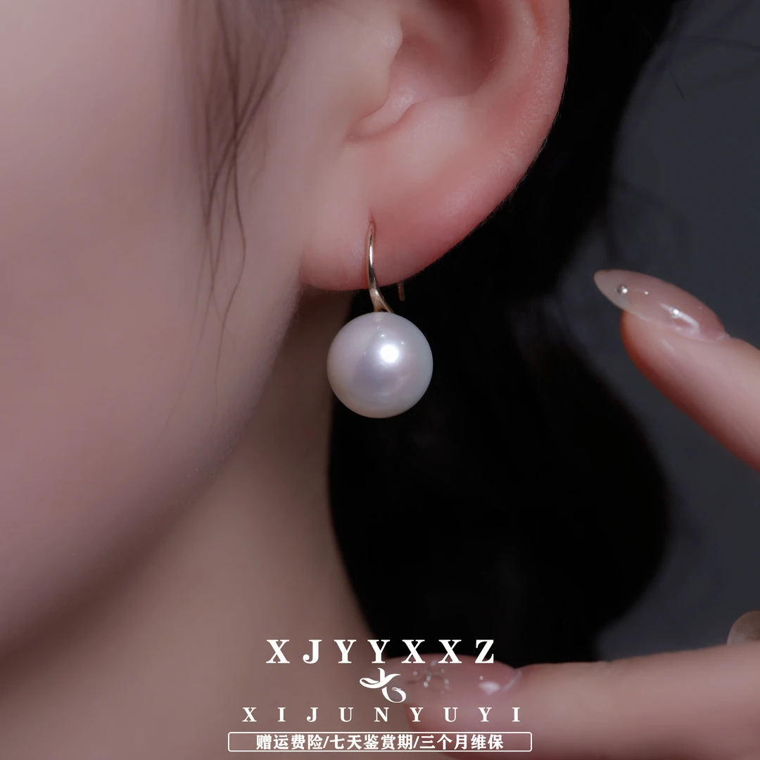 希君羽翼【希希心动珠宝】繁华大龙珠高跟鞋s925银淡水珍珠耳环J023