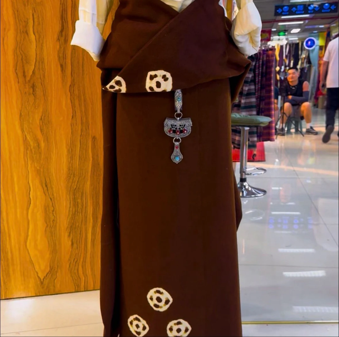 偶丽娅2025藏式新款台码氆氇藏服全羊毛 藏袍男女定制款保证正品