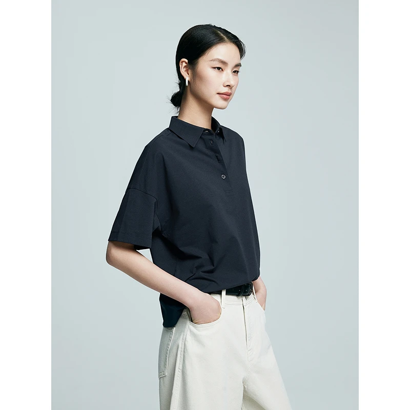 棉仓【初棉】-速干仿棉-压胶领poloT恤363601036