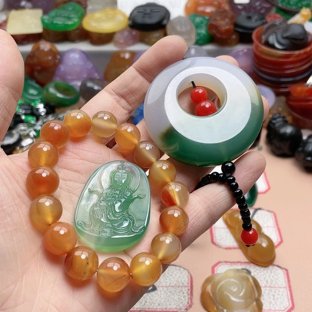 玛瑙/玉髓颈饰合金極****者