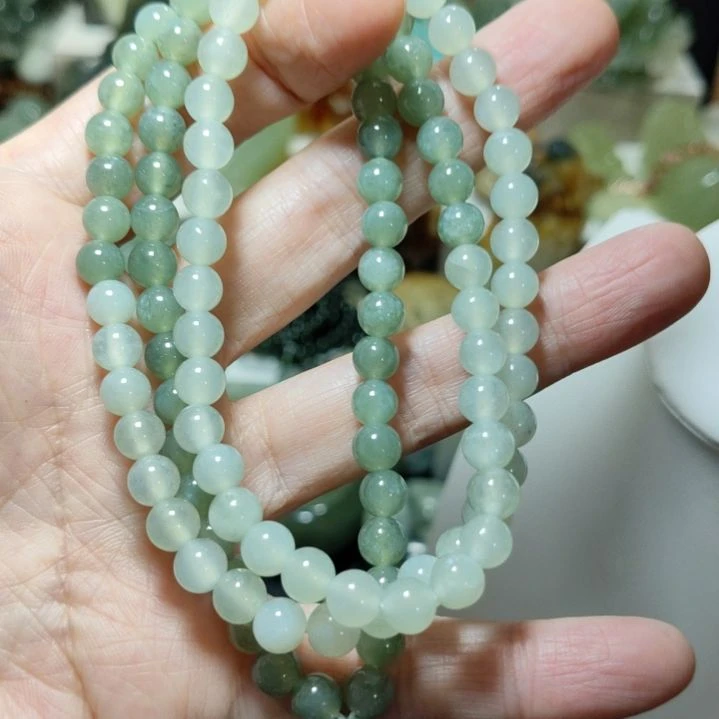 岫玉未镶嵌108粒手串项链