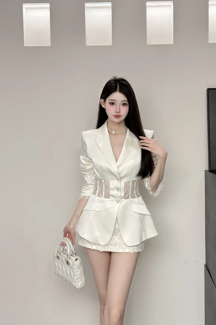 【花之物语】【泉泉】春季小香风法式气质收腰修身时尚洋气套装Y2596