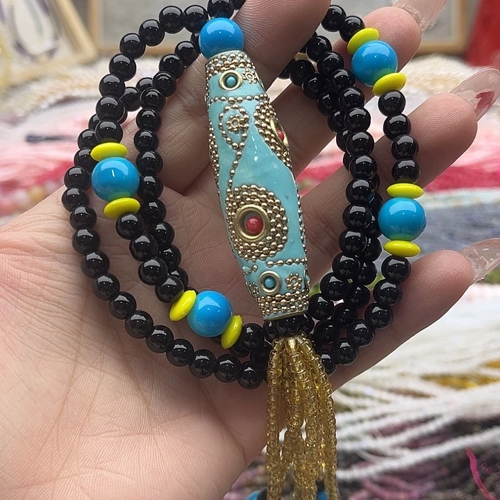 玛瑙/玉髓珠宝半成品未镶嵌天 珠毛衣链