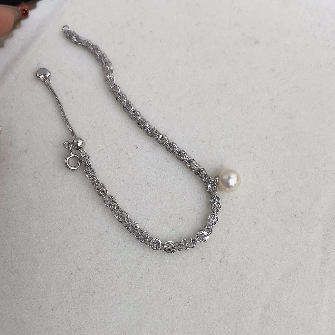 海水珍珠手绳银S925镶嵌