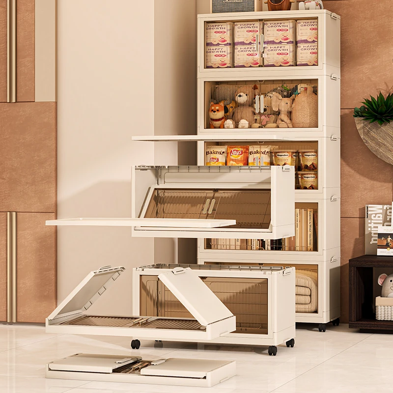 《定制外贸款》大容量简易安装可折叠收纳柜多功能展示柜hq