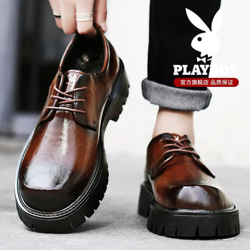 花花公子男鞋2025爆款夏季潮流德训鞋正装男鞋商务鞋子男款皮鞋男